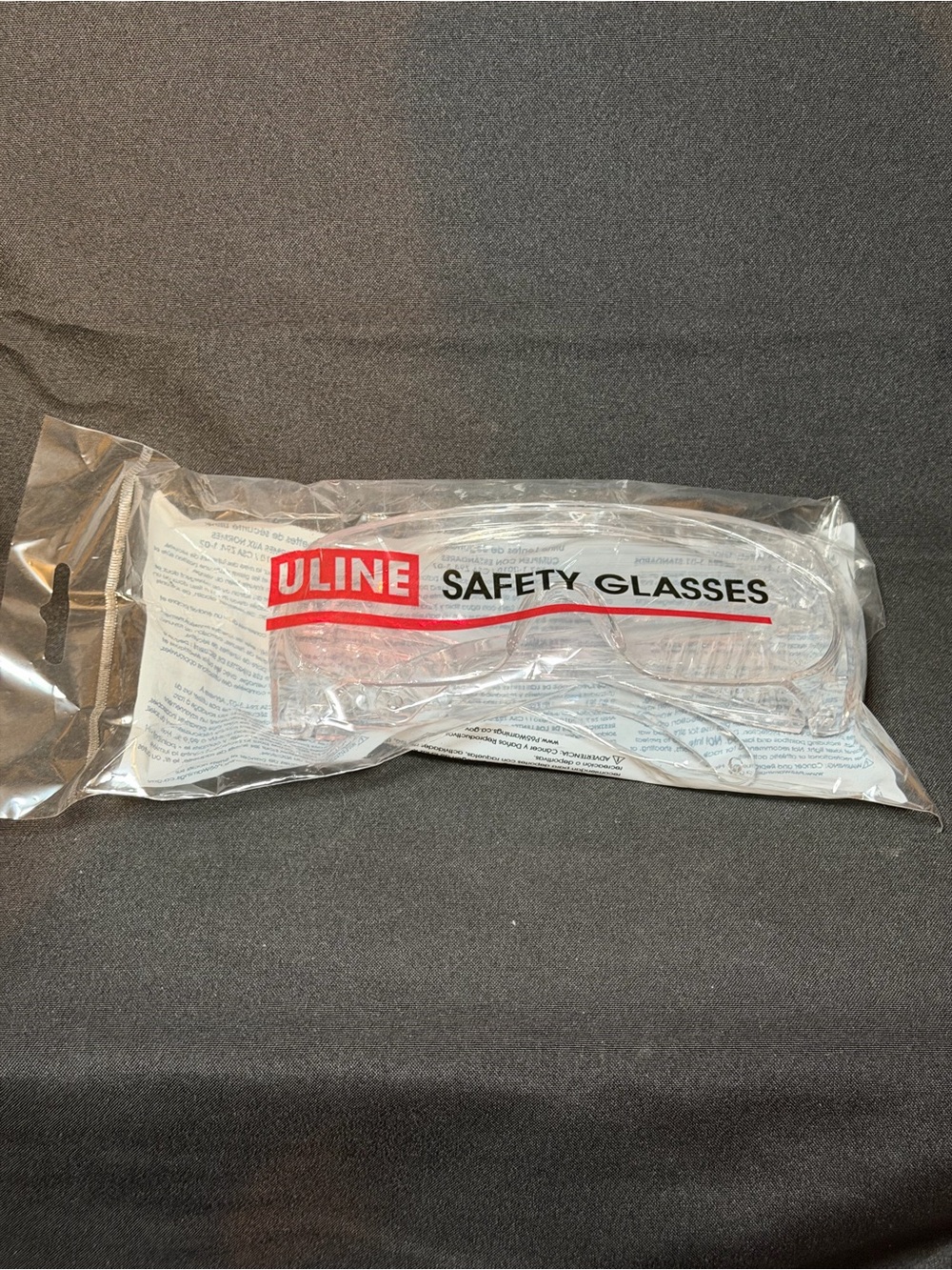 Sealed Uline Safety Glasses Clear Lens Full Frame ANSI Z87.1-2010 CSA Z94.3-07